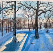 My project in Atmospheric Landscapes in Watercolor  course. Un progetto di Belle arti, Pittura e Pittura ad acquerello di Kristiina Roots - 21.01.2022