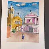 Mijn project van de cursus: Een reisschetsboekje maken met aquarel. Traditional illustration, Watercolor Painting, Architectural Illustration, and Sketchbook project by willeke_franssen - 01.23.2022