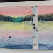 My project in Atmospheric Landscapes in Watercolor  course. Pintura em aquarela, e Pintura projeto de Leanne Keegan - 24.01.2022