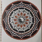 My project in The Art of Mandala Drawing: Create Geometric Patterns course. Drawing & Ink Illustration project by Melinda Mackay - 01.24.2022