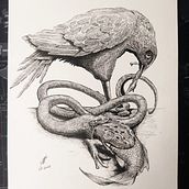 My project in Surrealistic Fineliner Illustration course. Projekt z dziedziny Trad, c, jna ilustracja, R, sunek ołówkiem,  R, sunek, R, sunek realist, czn,  R, sunek art, st, czn,  R i sunek atramentem użytkownika Maurizio Bonaiuto - 21.01.2022