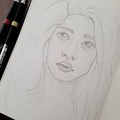 My project in Portrait Sketchbooking: Explore the Human Face course. Sketching, Drawing, Portrait Drawing, Artistic Drawing, and Sketchbook project by Chamila Perera - 01.25.2022