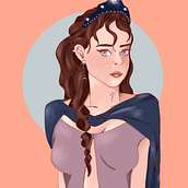 Mi Proyecto del curso: Retrato de personajes femeninos con Procreate. Traditional illustration, Digital Illustration, and Digital Drawing project by Patricia Munera González - 04.26.2020