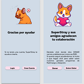 SuperStray App - Donación, adopción y padrinazgo de perritos . App Design, Creative Writing, and UX / UI project by Paulina Karadagian - 01.25.2022