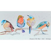 Mon projet du cours : Techniques artistiques d'aquarelle pour illustrer les oiseaux. Traditional illustration, Watercolor Painting, Realistic Drawing, and Naturalistic Illustration project by Véronique - 01.24.2022