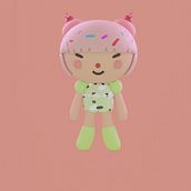 My project in Kawaii Character Creation in 3D with Blender  course. Un proyecto de Ilustración tradicional, Diseño de personajes, Ilustración digital, Modelado 3D y Manga de 益子 国孝 - 26.01.2022