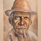 Mon projet du cours : Portrait artistique à l’aquarelle. Fine Arts, Watercolor Painting, Portrait Drawing, and Painting project by Denis De Backer - 01.26.2022