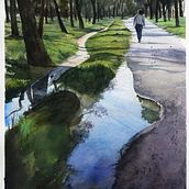 Mi Proyecto del curso: Paisajes naturales en acuarela. Artes plásticas, Pintura, e Pintura em aquarela projeto de Julio Carlos Martínez López - 26.01.2022
