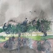 Meu projeto do curso: Paisagens naturais em aquarela. Un progetto di Belle arti, Pittura e Pittura ad acquerello di Camila Reis - 26.01.2022