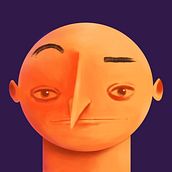 Bald. Un projet de Illustration traditionnelle, Conception de personnages, Beaux Arts, Peinture, Dessin , et Dessin de portrait de I don't know what I'm doing here - 27.01.2022