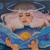 Mother Saturn. Un progetto di Pittura acrilica, Pittura e Character design di Pusca Madalina - 27.01.2022