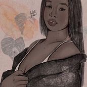 Meu projeto do curso: Retrato Ilustrado com Procreate. Un proyecto de Ilustración tradicional, Ilustración vectorial, Ilustración digital y Dibujo de Retrato de Juliana Romão - 02.02.2022