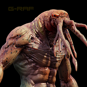Volkov- Criatura 3D. Un proyecto de 3D, VFX, Diseño de personajes, Escultura, Modelado 3D, Diseño de personajes 3D y Animación 3D de G-RAF VFX - 20.01.2022