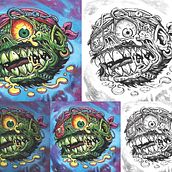 Mi Proyecto del curso: Técnicas de color para tatuajes. Traditional illustration, Drawing, Tattoo Design, Digital Drawing, and Digital Illustration project by Alexander Gomez Lex-ttoo - 01.27.2022