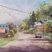 My project in Contemporary Watercolor Landscape Painting course. Een project van  Beeldende kunst y Aquarelschilderen van hm_art_in_hawaii - 28.01.2022