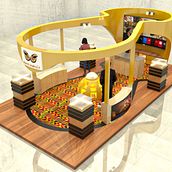 Exhibition stand BODJE SANDALS project . Interior Architecture project by Mossalah ALOU - 01.28.2022