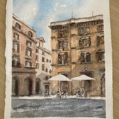 Proyecto final Técnicas modernas para paisajes urbanos en acuarela. Ilustração tradicional, e Arquitetura projeto de Fer Arandia - 26.01.2022