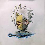 Proyecto Kakashi . Un proyecto de Diseño, Animación, Arte urbano, Diseño de tatuajes y Dibujo con lápices de colores de Daniel Alberto Maldonado de la Torre - 29.01.2022