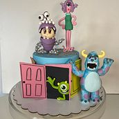 Monster-inc Personajes animados modelados con  pasta de azúcar. Un progetto di Design, Character design e DIY di Elizabeth Manrique - 29.01.2022
