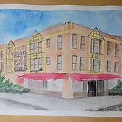 My project in Architectural Sketching with Watercolor and Ink course. Sketching, Drawing, Watercolor Painting, Architectural Illustration, Sketchbook & Ink Illustration project by Luis Cordero Santoni - 01.27.2022