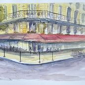 Beginner! project in Architectural Sketching with Watercolor and Ink course. Sketching, Drawing, Watercolor Painting, Architectural Illustration, Sketchbook & Ink Illustration project by robyn2022 - 01.28.2022