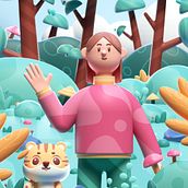 My project in Cinema 4D: Bring Playful 3D Illustrations to Life course. Projekt z dziedziny 3D, Trad, c, jna ilustracja i Design użytkownika fengz - 30.01.2022