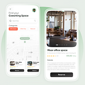 Coworking Place Finding App Design . % Akib Tanjil tarafından hazırlanan UX / UI, Mobil Tasarım, Dijital Tasarım, U, gulama Tasarımı, Ve Dijital Ürün Tasarımı projesi - 01.28.2022