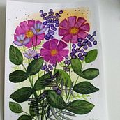 Mein Kursprojekt: Blumenkompositionen mit Aquarell: Verbinde dich mit der Natur. Un progetto di Illustrazione tradizionale, Pittura, Pittura ad acquerello e Illustrazione botanica di nashirapc - 30.01.2022