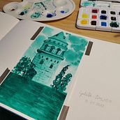 Monochrome. Sketching, Watercolor Painting, and Sketchbook project by Junika Pohl - 01.30.2022