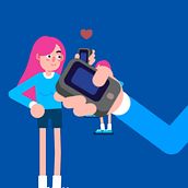 My project in Animation and Design of Characters in After Effects course. Motion Graphics, Animation, Character Design, Character Animation, and 2D Animation project by Mikhail Ushakov - 01.26.2022
