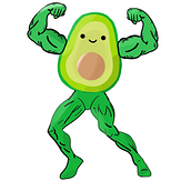 Aguacate mamado hecho con pinceles en Photoshop. Traditional illustration project by Rafael Hernández González - 04.29.2022