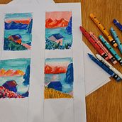 My project in Landscapes with Oil Pastels and Crayons: Playing with Light course-. Un progetto di Illustrazione tradizionale, Belle arti, Disegno a matita, Disegno e Disegno artistico di Clementine Brault - 30.01.2022