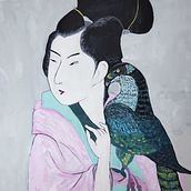 Geisha by Yolanda de San Rafael (oil painting). Oil Painting project by YOLANDA DE SAN RAFAEL - 01.31.2022