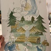 Mein Kursprojekt: Illustrierte Geschichten: von der Idee zum Papier. Traditional illustration, Fine Arts, Painting, Pencil Drawing, Drawing, Watercolor Painting, Children's Illustration, and Narrative project by tina_koegl - 01.31.2022