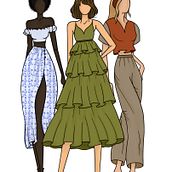 Meu projeto do curso: Ilustração de croqui de moda. Traditional illustration, Sketching, Fashion Design, Digital Drawing, and Fashion Illustration	 project by Sofia Gil - 01.14.2022
