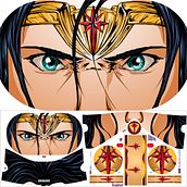 Wonder Woman - Oculus Quest 2. Design, Ilustração tradicional, Design gráfico, Design de produtos, Ilustração vetorial, Ilustração digital, Design digital, e Design de produto digital projeto de Javier Esteban Rodriguez Medina - 27.01.2022
