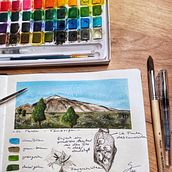 Mein Kursprojekt: Aquarellreiseheft. Traditional illustration, Watercolor Painting, Architectural Illustration, and Sketchbook project by Stefanie Struß - 01.30.2022