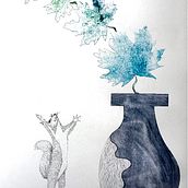 Squirrelspell. Traditional illustration project by eszterreka - 11.06.2021