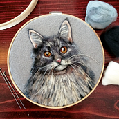 Mi Proyecto del curso: Needle felting: crea retratos con lana. Arts, Crafts, Fiber Arts, Naturalistic Illustration, Needle Felting, and Textile Design project by Tania Cortés - 01.31.2022