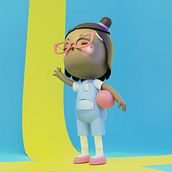 Mi Proyecto del curso: Creación de personajes kawaii en 3D con Blender . Traditional illustration, Character Design, Digital Illustration, 3D Modeling, and Manga project by Samuel Bermudez Villasmil - 01.24.2022
