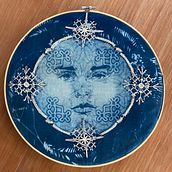 Mi Proyecto del curso: Bluework: cianotipia y bordado. Een project van Traditionele illustratie, Craft,  Beeldende kunst, Papercraft, Printen, Borduurwerk, DIY, Textielprinten y Textielontwerp van Lourdes Alonso Carrión - 01.02.2022