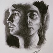 Il mio progetto del corso: Ritratto artistico al carboncino: creare atmosfere. Traditional illustration, Fine Arts, Drawing, Portrait Drawing, Realistic Drawing, and Artistic Drawing project by Bruno Correggia - 02.01.2022