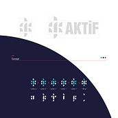 AKTIF Logo done for a client from Turkey. This logo is a simple combination with all letters of "a + k + t + i + f". . Br, ing și identitate, Design de logo, Design tipografic și Marketing digital de Buket coskun - 02.01.2022