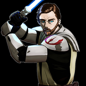 Obi-Wan Kenobi estilo anime . Traditional illustration project by Fernando Bustamante Benítez - 07.21.2021