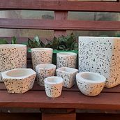 Conjunto de vasos Ein Projekt aus dem Bereich H, werk, Innenarchitektur, L, schaftsbau und Dekoration von Innenräumen von Cosmos Decoração em Concreto - 02.02.2022