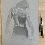 Mi Proyecto del curso: Dibujo de la figura humana en movimiento. Een project van  Beeldende kunst,  Schetsen, Tekening met potlood,  Tekening y Realistische tekening van Ale Golding - 02.02.2022