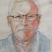 My project in Watercolor Portraits: Capture a Model's Personality course Final Project. Fine Arts, Painting, Watercolor Painting, and Portrait Drawing project by Agnes deG - 02.02.2022