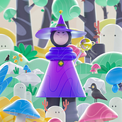 Il mio progetto del corso: Cinema 4D: dai vita a una illustrazione 3D pop e giocosa. Un progetto di Illustrazione tradizionale, 3D, Illustrazione digitale e Modellazione 3D di Danilo Caldararo - 02.02.2022