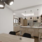 Cocina "Las Viñas". Design, 3D, Arquitetura, e Arquitetura de interiores projeto de Diego Laparra - 02.02.2022