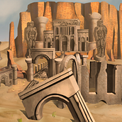Cidade de areia. Traditional illustration, Digital Illustration, Video Games, Concept Art, and Game Design project by Thiago Freitas Bueno - 02.03.2022
